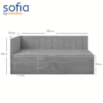 Tapczan CROPP Uttario Velvet 2972 szary - obrazek 5