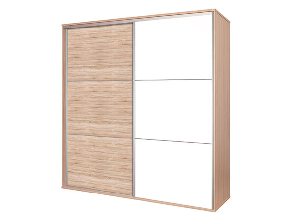 Kolekcja BOSS szafa 240 x 210 cm Dąb Sonoma / Biały Połysk