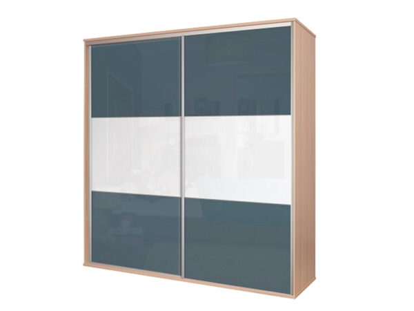 Kolekcja BOSS szafa 180 x 210 cm Lacobel Grafit / Lacobel Biały