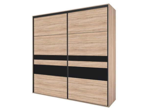 Kolekcja BOSS szafa 240 x 240 cm Dąb Sonoma / Czarny Mat