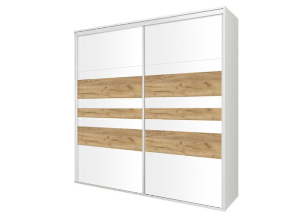 Kolekcja BOSS szafa 240 x 240 cm  Biały / Dąb Craft Złoty
