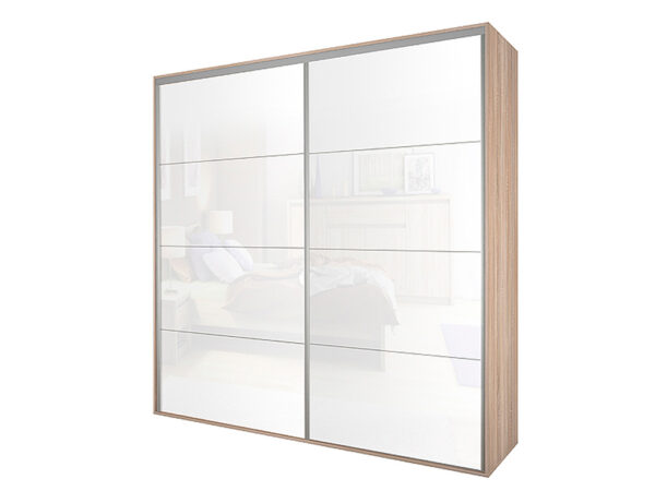 Kolekcja BOSS szafa 125 x 240 cm Biały Połysk
