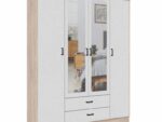 system KAMI szafa z lustrem 4d2s dąb artisan / biały