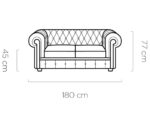 Sofa CHESTERFIELD 2 do gabinetu - obrazek 5