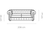 Sofa CHESTERFIELD 3 do gabinetu - obrazek 5