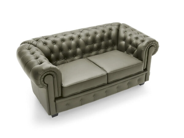 Sofa CHESTERFIELD 2 skórzana tapicerka