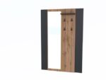 Kolekcja AMINO panel przedpokojowy z lustrem dąb wotan / czarny