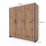 Kolekcja AMINO szafa 3d dąb wotan / czarny - obrazek 5