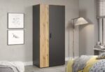 Kolekcja ESTEBAN szafa 2d grafit / dąb evok - obrazek 2