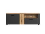 Kolekcja ESTEBAN szafka RTV 2d1s grafit / dąb evok