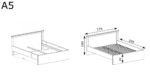 ŁÓŻKO 160x200 ANTICA A-5 - KRAFT ZŁOTY - KRONOSPAN K003 - obrazek 4