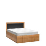 NOWOCZESNE DUŻE ŁÓŻKO FONTI F-12 - 140x200 - DĄB KARMEL 20365 NW Karmel - Woodeco