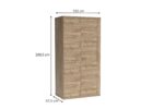 SZAFA DWUDRZWIOWA NATURAL N-1 - RIBBECK - KRONOSPAN 5493 - obrazek 3