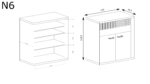KOMODA DO POKOJU NATURAL​ N-6 - RIBBECK - KRONOSPAN 5493, kratka - obrazek 5