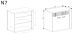 MAŁA KOMODA NATURAL​ N-7 - RIBBECK - KRONOSPAN 5493, kratka - obrazek 5