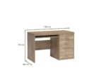 BIURKO Z SZUFLADAMI NATURAL​ N-16 - RIBBECK - KRONOSPAN 5493 - obrazek 3
