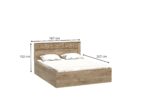 ŁÓŻKO DWUOSOBOWE 160X200 NATURAL N-17 - RIBBECK - KRONOSPAN 5493 - obrazek 3
