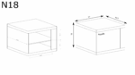 SZAFKA NOCNA NATURAL​ N-18 - RIBBECK - KRONOSPAN 5493 - obrazek 4