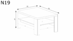 STOLIK KAWOWY NATURAL​ N-19 - RIBBECK - KRONOSPAN 5493 - obrazek 4