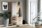 GARDEROBA Z LUSTREM LUX - DĄB TRUFLOWY/BIEL
