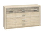 CASTEL 08 sonoma jasna/MDF sonoma trufel - komoda
