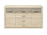 CASTEL 08 sonoma jasna/MDF sonoma trufel - komoda - obrazek 4