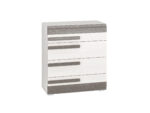 BLANCO 08 sosna śnieżna/MDF new grey - komoda