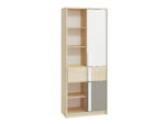 Drop 03-01 buk fjord-biały/ szara platyna - regał