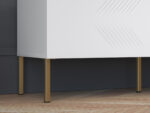 Clearing 04 Biały alpejski / Noga złoty - szafka RTV 3K - obrazek 9