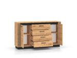 URSO 06 craft złoty/czarny - komoda 2D4S - obrazek 7