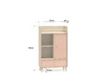 Mevel 04 Piasek pustyni/Millennial pink - komoda 1D1S - obrazek 7
