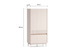 Dunea 01 cashmere / dąb cremona torro - szafa 4D - obrazek 7
