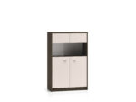 Avante 03 dąb windmill / MDF cashmere połysk - witryna 2D