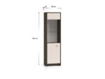 Avante 02 dąb windmill / MDF cashmere połysk - witryna 1DL/P - obrazek 7