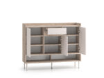 Voco 02 dąb cremona terracotta / cashmere - komoda 3D1S - obrazek 6
