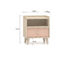 Mevel 10 Piasek pustyni/Millennial pink - szafka 1S - obrazek 7