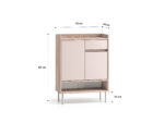 Voco 03 dąb cremona terracotta / cashmere - szafka 2D1S - obrazek 7