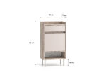 Voco 04 dąb cremona terracotta / cashmere - szafka 1D1SL/P - obrazek 7