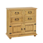 Komoda Metalowa RUSTIKAL KD701 90x89x43 cm - obrazek 2