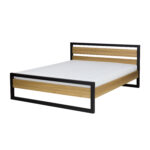 Łóżko Metalowo-dębowe LK371-140 120-180x200 cm - obrazek 2