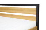Łóżko Metalowo-dębowe LK371-140 120-180x200 cm - obrazek 4
