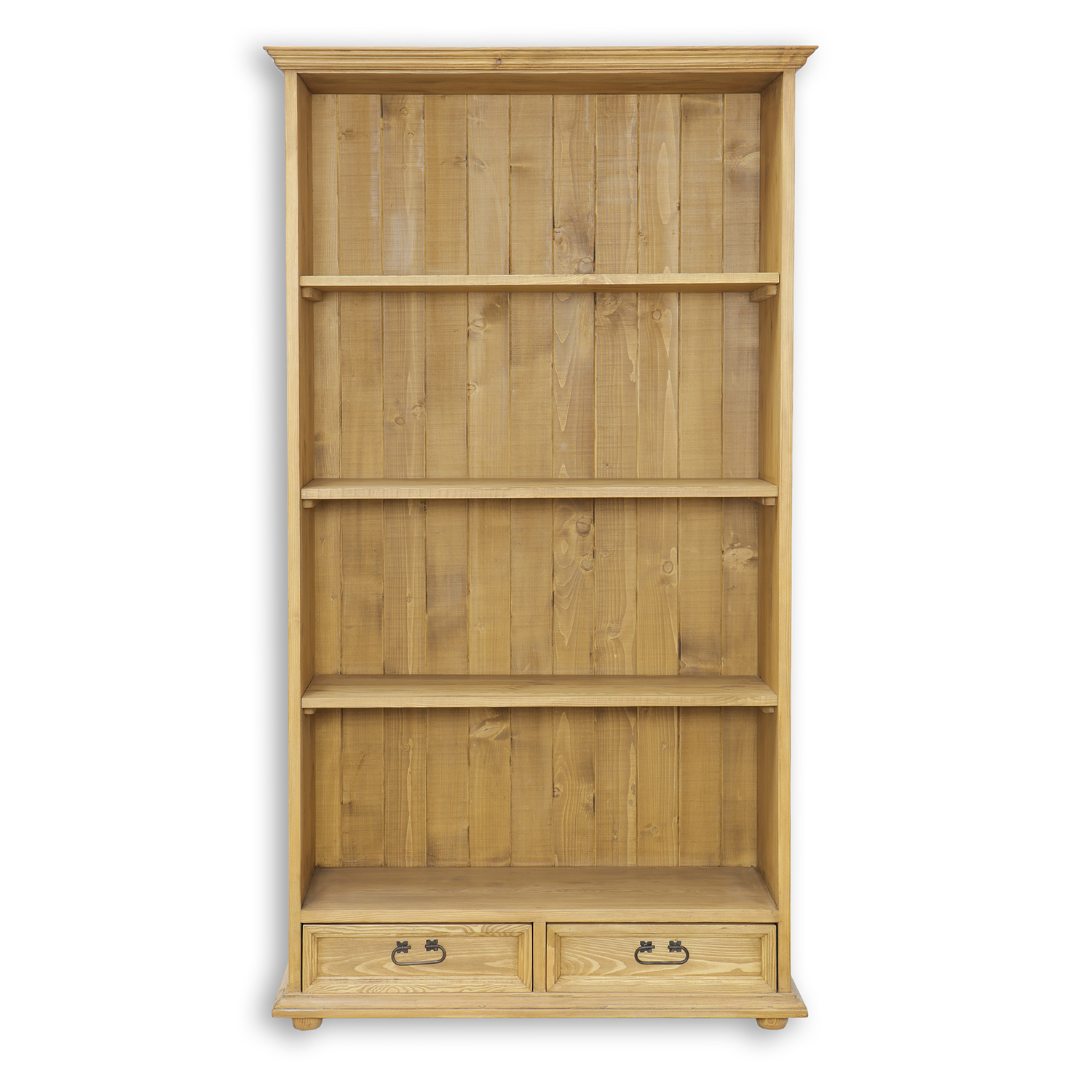 Drewniany regał slim woskowany sosnowy Regał Metalowy RUSTIKAL RG702 107x195x43 cm - obrazek 1