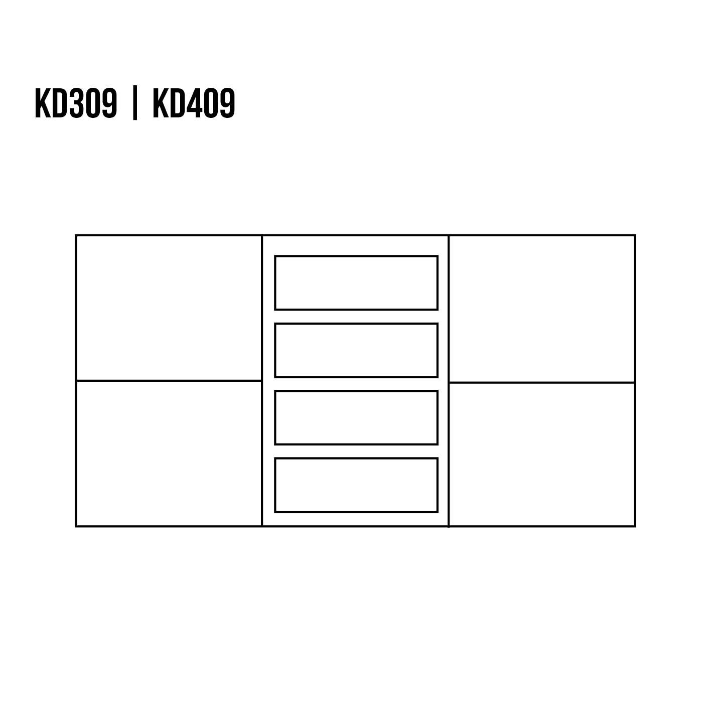 DREWMAX-RYSUNEK-TECHNICZNY-KOMODA-KD309-409.jpg Komoda Bukowa VIP KD409 140x90x41 cm - obrazek 1