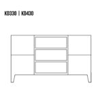 Komoda Dębowa RETRO KD330 165x95x43 cm - obrazek 3