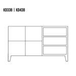 Komoda Dębowa RETRO KD338 137x95x43 cm - obrazek 3