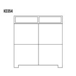 Komoda Dębowa CLASSIC KD354 95x95x45 cm - obrazek 3