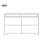 Komoda Dębowa CLASSIC KD357 180x95x45 cm - obrazek 3
