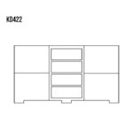 Komoda Metalowa MODERN KD422 150x88x41 cm - obrazek 6