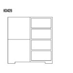 Komoda Metalowa MODERN KD426 90x88x41 cm - obrazek 7