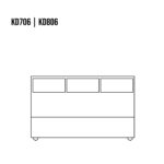 Komoda Metalowa RUSTIKAL KD706 167x85x56 cm - obrazek 6